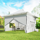 Outsunny 12 ft W x 12 ft L Pop Up Canopy Tent - UPF50+ 420D Instant Shelter - Silver-Fire resistant UPF50+ 420D Oxford fabric with silver and PU double coating for sun and light rain protection