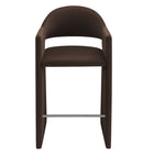 Modway Talia 41" Performance Velvet Bar Stool - Chocolate Brown-Arrives Fully Assembled