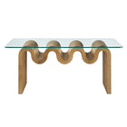 Modway Ondine Glass Top Coffee Table - Natural-7
