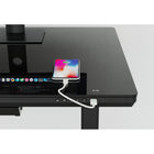 ShoppingAll Glass Electric Height Adjustable Standing Desk with Drawer - Black-6