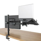 ShoppingAll VESA Laptop Mount Tray for Monitor Arms and Stands - Black-Safety blockers and non-slip mat on the surface of tray will keep your laptop in place