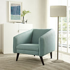 Modway Slide Upholstered Fabric Armchair - Laguna-Solid Rubberwood Legs