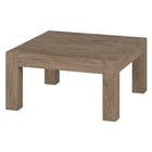Hudson&Canal Langston 34"W Square Coffee Table - Antiqued Grey Oak-Tabletop features a weight capacity of 60 lbs