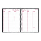 Brownline 2026 Essential Weekly Planner - 11" x 8-1/2" - Black - English-Twin-wire binding with soft lizard cover