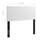 Modway Taylor Upholstered Faux Leather Full/Queen Headboard - White-Soft Faux Leather Upholstery