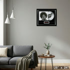 Notorious BIG Ready to Die Music Cover with Silver Vinyl - Framed Print - 28" x 24"-Ready to hang - arrives fully assembled