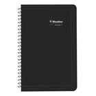 Blueline 2027 Daily Planner with Spiral binding - 8" x 5" - Black - Bilingual-Appointment schedule from 7:00 a.m. to 7:30 p.m. in 30-minute intervals. Saturday and Sunday on the same page
