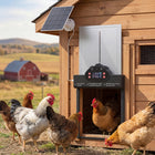 PawHut 2K HD AI Camera Automatic Chicken Coop Door with APP Control-High-capacity battery with a solar panel provides continuous wireless power
