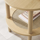 Modway Torus Round Side Table - Oak-Particleboard and MDF