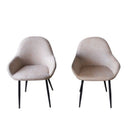 Brassex Oban Visiting Chair - Set of 2 - Vintage Beige-Includes: 2 dining chairs