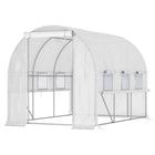 Outsunny Walk-in Tunnel Greenhouse PE Cover - 10' x 6.6' x 6.6' - The PE cover is coated with UV protection to better protect plants
 