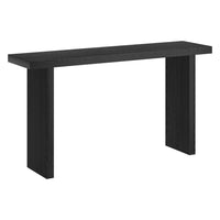 Hudson&Canal Soren 55"W Console Table - Black Grain-A modern contemporary design for your hallway, entry, living room, and more
