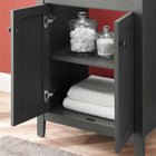 Modway Nantucket 24" Bathroom Vanity - Grey/Black-8" Centerset Faucet Holes