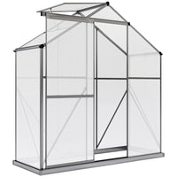 Outsunny Polycarbonate Greenhouse - 6' x 2.5' - Retains heat and blocks weather elements and small animals
 