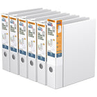 QuickFit Heavy Duty File Binder - Quickload D Ring - 2" - White - 6 Pack-3 Ring Binder
