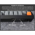 Keychron K10 Max White LED Wireless Mechanical Keyboard - Hot-Swappable - Brown Switch - Full-Size Layout - Black-Customizable RGB Backlighting: Immerse yourself in a visual spectacle with 22 types of RGB backlight settings, allowing you to fine-tune the hue, saturation, brightness, and effect speed to suit your preferences.