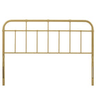 Modway Alessia Metal Full Headboard - Gold-Height Adjustable
