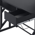 HOMCOM 35.4" Computer Desk with Keyboard Tray - Black-Drawer for storage of papers, books, pens, files, notebooks and more