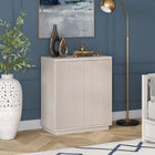Hudson&Canal Alston 28"W Accent Cabinet - Alder White-Base, top, and shelves are crafted of sturdy MDF in an Alder White finish