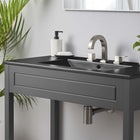 Modway Altura 36" Bathroom Vanity - Grey/Black-8-Inch Centerset Holes