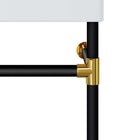 Modway Redeem 24" Wall-Mount Black Stainless Steel Bathroom Vanity - Black/White-Non-Marking Foot Caps