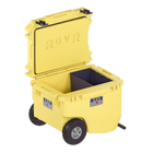 RovR RollR 60 Quart Wheeled Hard Cooler with Tow Handle - Sunny Side-DualSpout Plug and SureGrip feet makes draining simple and secure