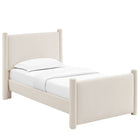 Modway Rael Performance Velvet Twin Platform Bed - Alabaster-6