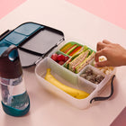 b.box Silicone Bento Buddy Lunchbox - Forest-One-piece design with rounded corners for easy cleaning