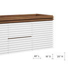 Modway Render 48" Double Sink Compatible Bathroom Vanity Cabinet - White/Walnut-Drywall Friendly Mounting Cleat