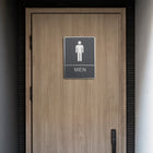 Futech Washroom Signs Bundle with Man/Woman - Grey - 2 Pack-Adhesive Application included to mount