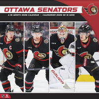 DateWorks 2026 16-Month Wall Calendar - 12" x 12" - Ottawa Senators - Bilingual-12.00" x 12.00"