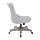 Hannah Tufted Office Chair, Fog-Armless