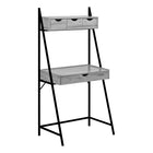 Monarch Specialties 7331 32" Computer Desk - Grey/Black Metal-Contemporary style workstation in an elegant grey wood look laminate finish