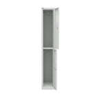 Ceha NH Series 2-Tier Locker with Front Hole Vents - Bank of 1 - Light Grey-Ideal for gyms, schools, industrial settings, and employee changing areas