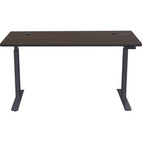 Motionwise 60" Electric Height Adjustable Standing Desk - Walnut-One desktop built-in Wireless Charger