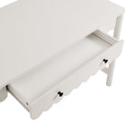 Modway Emmeline 47.64" 1-Drawer Scallop Writing Desk - White-8