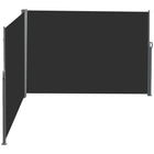 Outsunny Double Retractable Side Awning - Black-Flexible double side awnings for outdoor use
