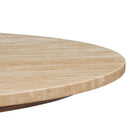 Modway Kioni Round Travertine Coffee Table - Walnut-7