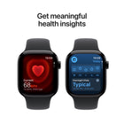 Apple Watch Series 11 - 42 mm - GPS - Jet Black Aluminium Case with Black Sport Band - M/L-With up to 24 hours of normal use. And fast charge for up to 8 hours of normal use in just 15 minutes