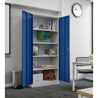 Ceha Canada RTA Metal Storage Cabinet - 36" W x 77" H - Blue-SECURE 2-POINT LOCKING SYSTEM: Keep your belongings safe with a reliable locking mechanism, paired with a fixed handle for easy operation