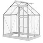 Outsunny 6' x 4' Polycarbonate Greenhouse- 30um UV-resistant panels create a safe shelter for plants
 