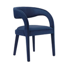 Modway Pinnacle Performance Velvet Dining Chair - Midnight Blue - 2 Pack-Weight Capacity: 330 lbs.