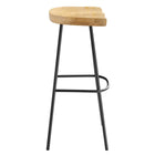 Modway Concord Backless Wood Bar Stools - Oak - Set of 2-No Assembly Required