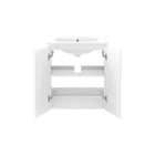 Modway Bryn 24" Wall-Mount Bathroom Vanity - White-8" Centerset Faucet Holes