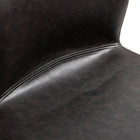 HOMCOM Counter Height Bar Stools with PU Leather - Dark Brown - 2 Pack-Upholstered with sleek faux leather, easy to clean with warm water and mild soap
