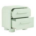 Modway Bellamy Curved 2-Drawer Nightstand - Sage-Assembly Required
