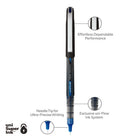 uni-ball Vision Needle Rollerball Pens – 0.5mm – Blue – 12 Pack-0.5mm Micro Point