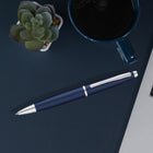 A.T. Cross Calais Ballpoint Pen - Matte Metallic/Midnight Blue-5