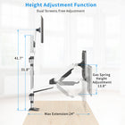 SHOPPINGALL Extra Long Vertically Stacked Dual Gas Spring Monitor Arm for 15”-32” Screens - SA-GA24L-White-[EXCELLENT CONVENIENCE FEATURES] Keep your workspace neat with our integrated cable management clips. With these, your desk stays uncluttered and cables organized. The anti-scratch pad on the base ensures desk protection.