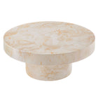 Modway Alora Indoor/Outdoor Patio Concrete Round Coffee Table - Honey Onyx-7